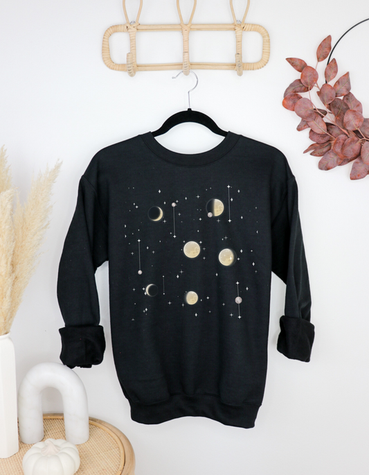 Celestial Vibes Sweatshirt - Black