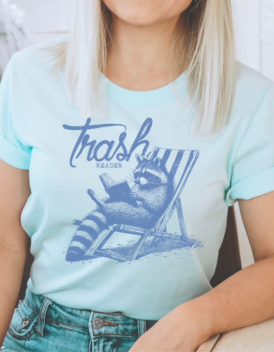 Trash Reader Tee - Ice Blue