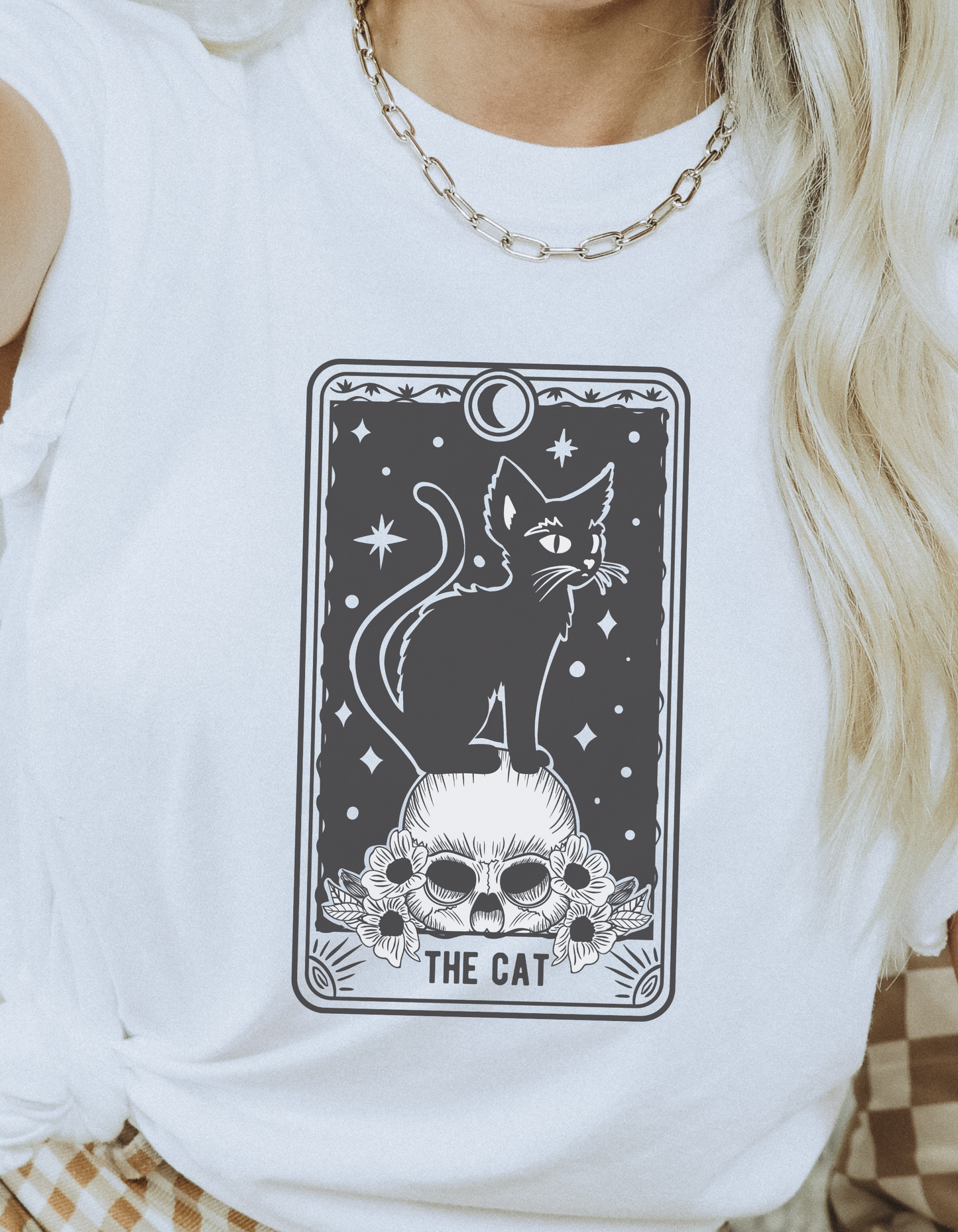 The Cat Tarot Tee - White