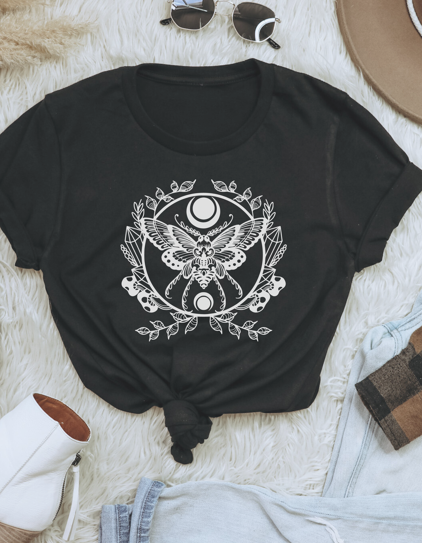 Moth by the Moon Tee - Black