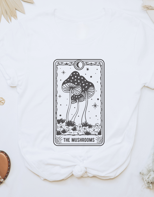 The Mushrooms Tarot Tee - White