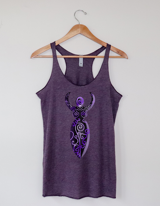 Goddess Racerback Tank - Vintage Purple