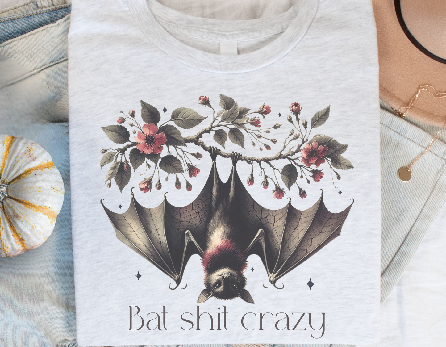 Bat shit crazy Tee - Ash