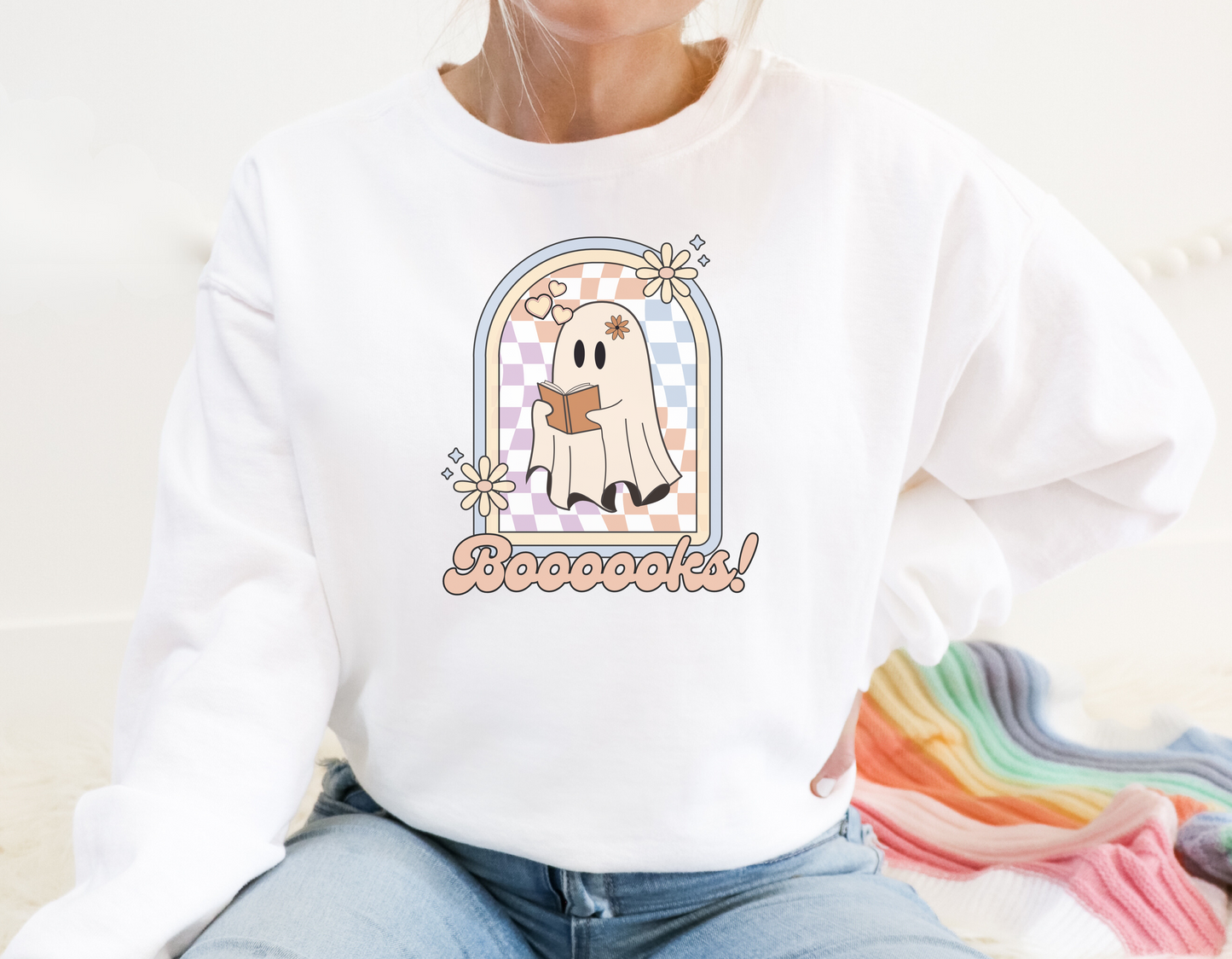 Boooooks Sweatshirt - White