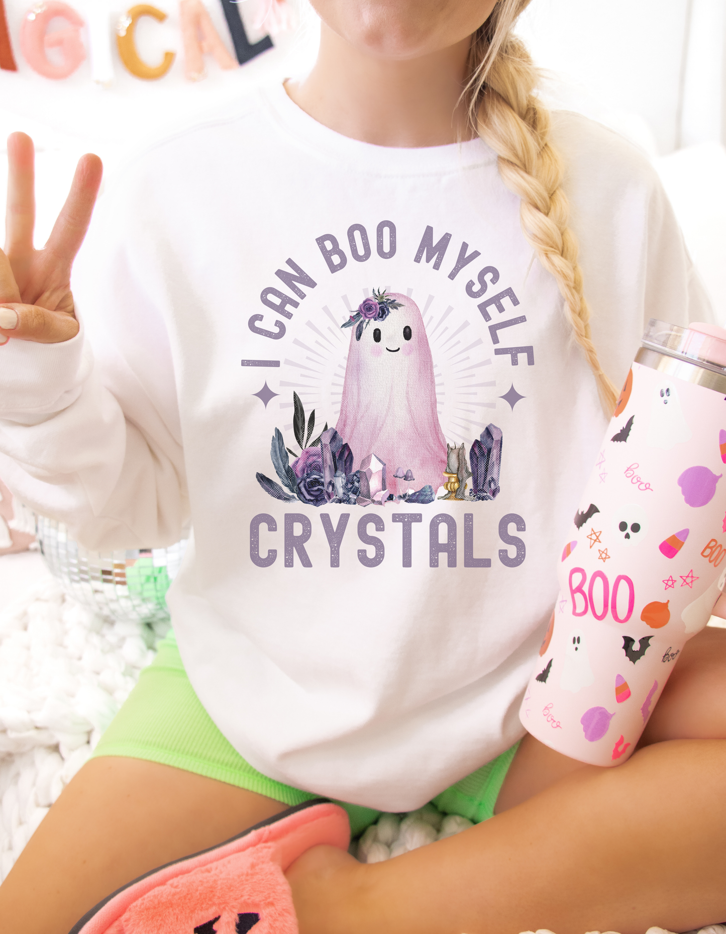 I can boo myself crystals Sweatshirt